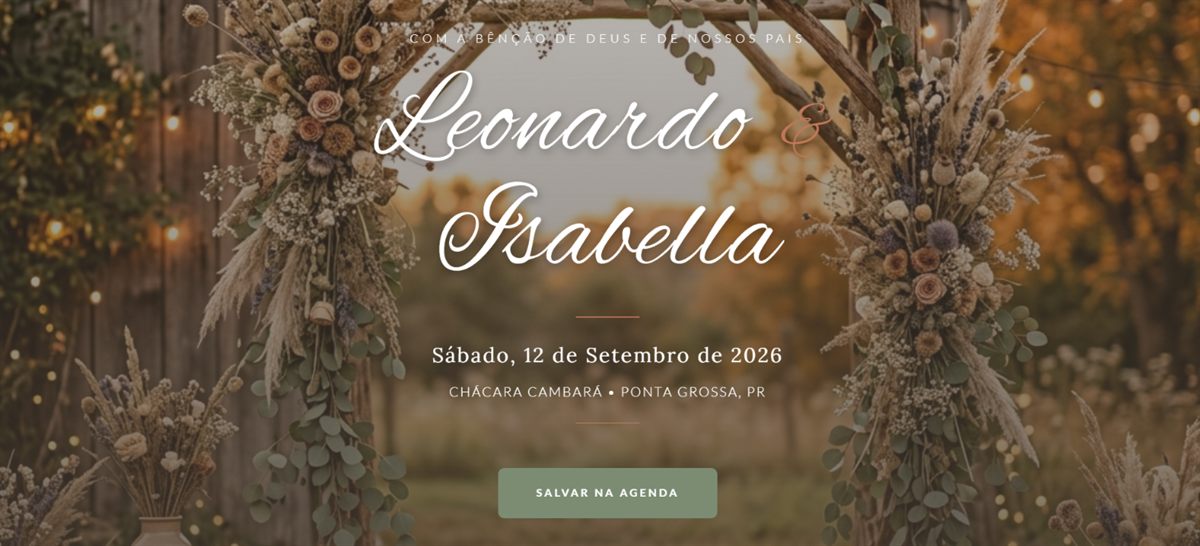 Preview do Convite Digital — Modelo 1