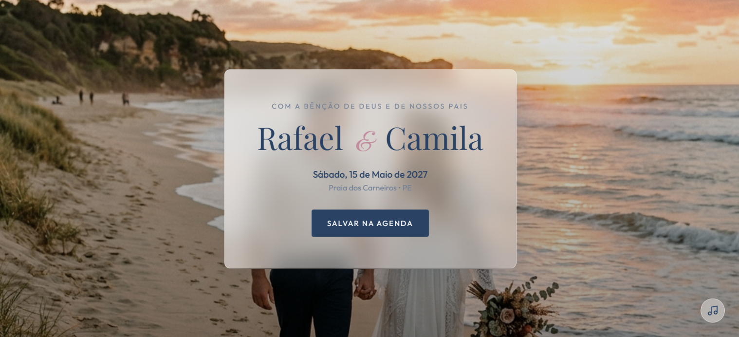 Preview do Convite Digital — Modelo 3
