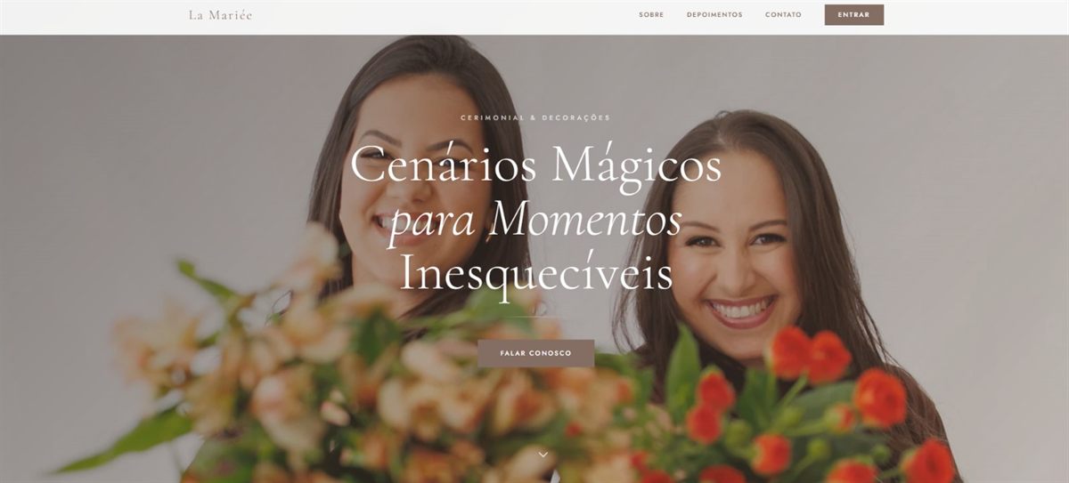 Preview do site La Mariée